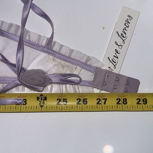 NWT For Love & Lemons Kamala Maxi Skirt & Rosette Bra Small Lavender - Picture 14 of 16